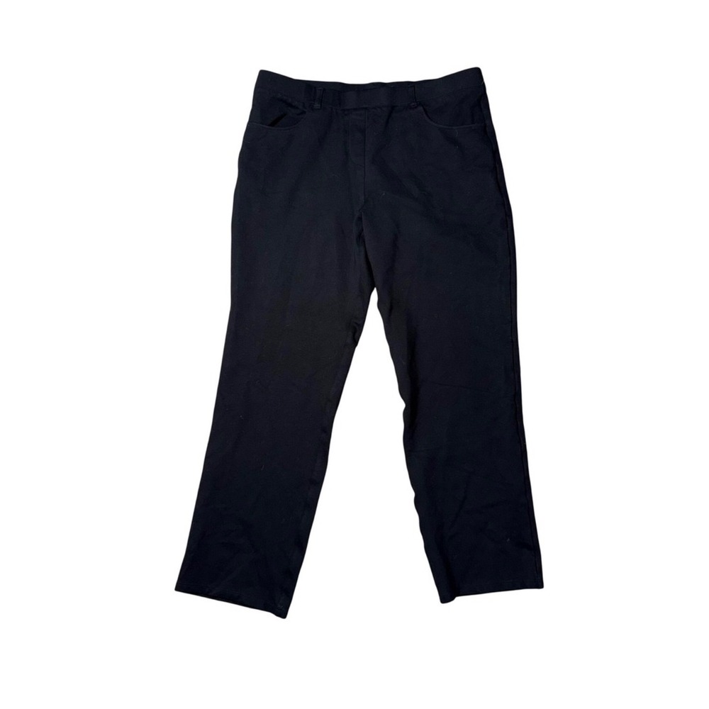 Quince Ultra-Stretch‎ Ponte Straight Leg Pants Womens XL Black Excellent Office